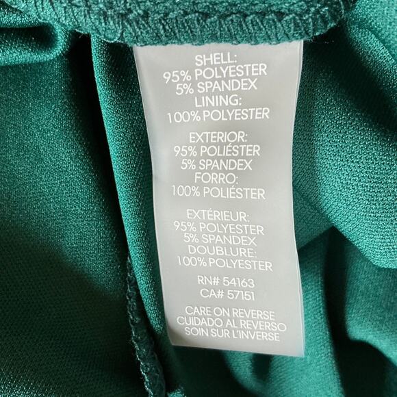 Calvin Klein Sequined Sleeveless Sheath Scoop Neck Cocktail Dress Green Size 22W - Picture 11 of 13